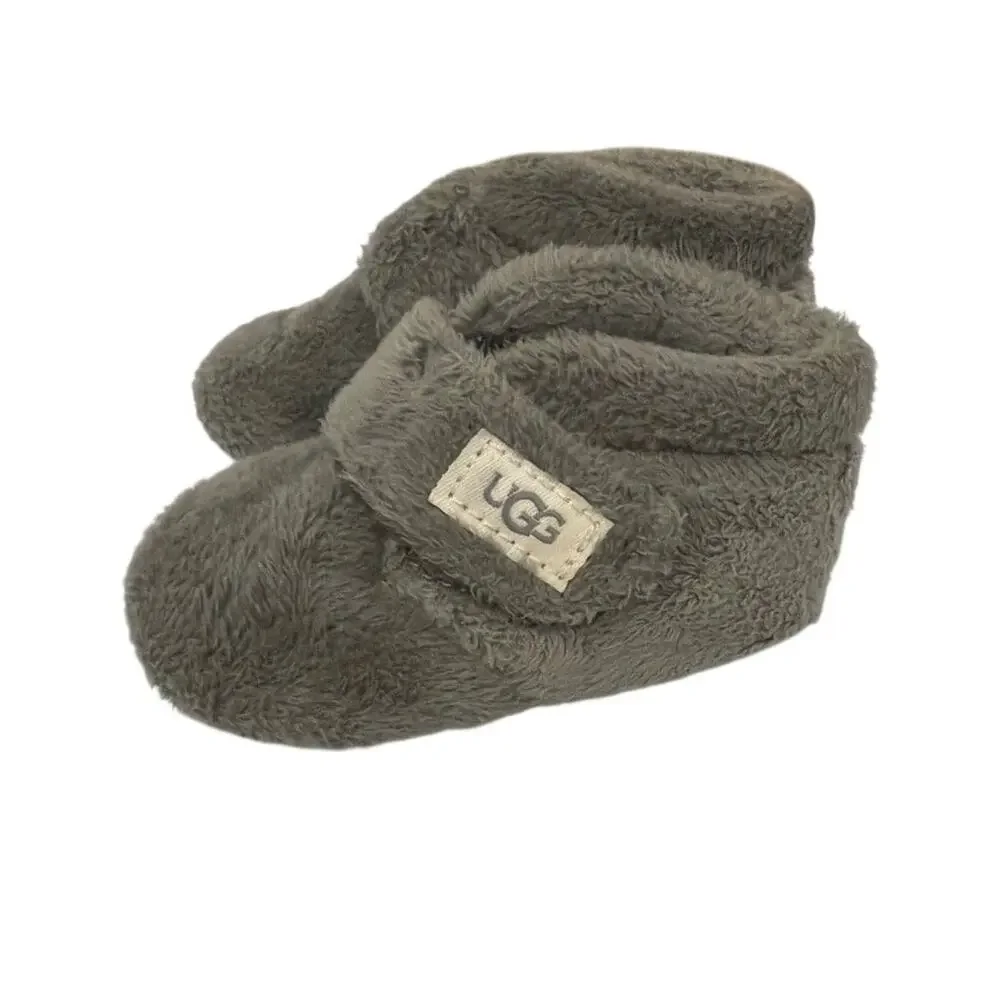 UGG Bixby Booties Charcoal Gray Fleece Baby Infant Size 2-3